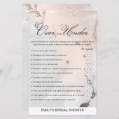 大理石ブライダルシャワーゲーム印刷 (正面/裏面)