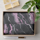 大理石ブラックとピンク 薄葉紙 (ギフト)