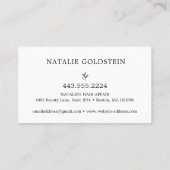 大理石ブラックと金ゴールドはさみヘアスタイリスト 名刺 (裏面)