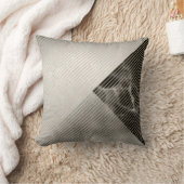 大理石ブラックグレーシルバーメタリック形状ストライプ図形 クッション (ブランケット)