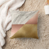 大理石ブラックグレーバラ金ゴールドVIPジオメトリストライプ クッション (ブランケット)