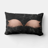 大理石ブラックグレーバラ金ゴールドVipメイクアップラッシュ ランバークッション (裏面)