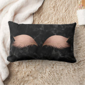 大理石ブラックグレーバラ金ゴールドVipメイクアップラッシュ ランバークッション (ブランケット)