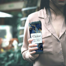 大理石ブルー&金ゴールドあなたの旅、あなたのルール