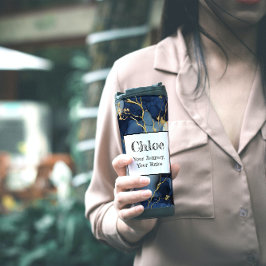 大理石ブルー&金ゴールドあなたの旅、あなたのルール タンブラー