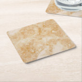 大理石ベージュスクエアコースター スクエアペーパーコースター (アングル)