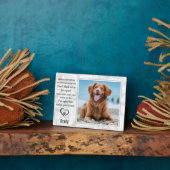 大理石ペットメモリアル追悼犬記念品 フォトプラーク (側面)