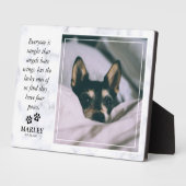 大理石ペットロスのペット記念写真 フォトプラーク (側面)