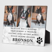 大理石ペットロスメモリアル名言＆写真コラージュ フォトプラーク (側面)