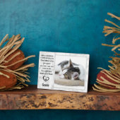 大理石ペットロスメモリアル ネコの写真プレート フォトプラーク (側面)