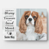 大理石ペットロスメモリアル ペット追悼写真 フォトプラーク (正面)