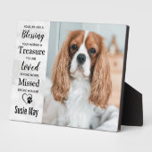 大理石ペットロス記念ペットメモリアル写真 フォトプラーク (側面)