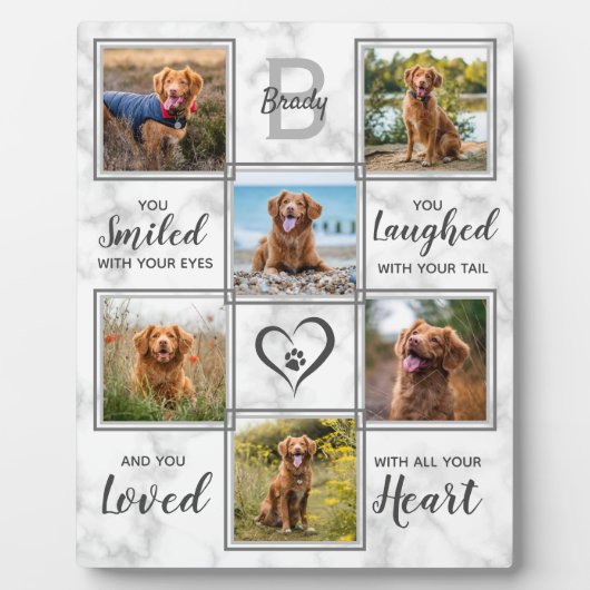 大理石ペット記念写真集 フォトプラーク (正面)