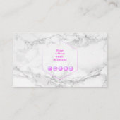 大理石ホットピンクの目まぶし 名刺 (裏面)