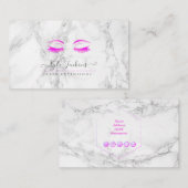 大理石ホットピンクの目まぶし 名刺 (正面/裏面)