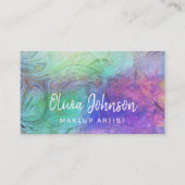 大理石ホログラフィックオパール石名刺 名刺 (正面)