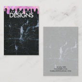 大理石ホロドリップクリスタルイヤリングディスプレイカード 名刺 (正面/裏面)