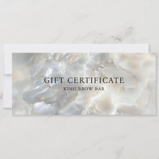 大理石ホワイトシルバーサロンギフト券 (正面)