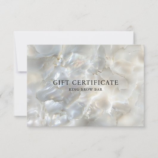 大理石ホワイトシルバーサロンギフト券 (正面)