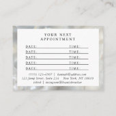 大理石ホワイトシルバーサロン 予約カード (裏面)