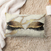 大理石ホワイト金ゴールドグレーシルバーグラームメイクアップまつげ ランバークッション (ブランケット)