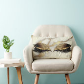 大理石ホワイト金ゴールドグレーシルバーグラームメイクアップまつげ ランバークッション (椅子)