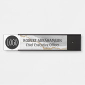 大理石ホワイト金ゴールドロゴオフィスのドアシンボルや象徴の署名 サインプレート (正面)