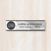 大理石ホワイト金ゴールドロゴオフィスのドアシンボルや象徴の署名 サインプレート (正面)