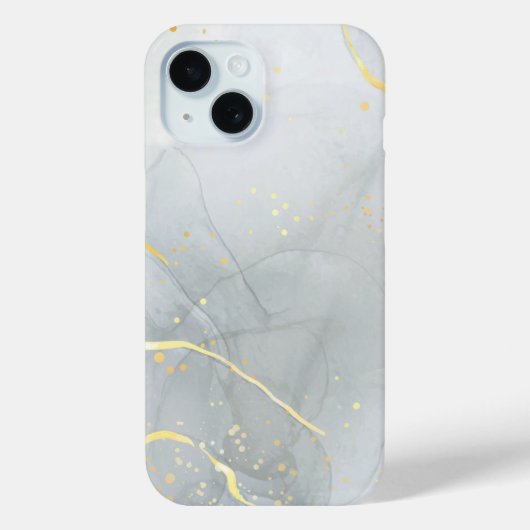 大理石ホワイト おしゃれ グリッター Case-Mate iPhoneケース (裏面)