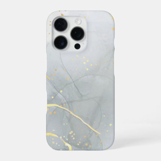 大理石ホワイト おしゃれ グリッター iPhoneケース (裏面)