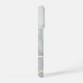 大理石ホワイト おしゃれ グリッター iPhoneケース (右側面)
