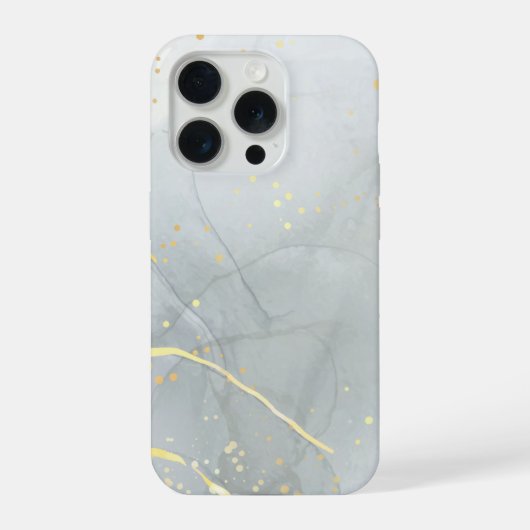 大理石ホワイト おしゃれ グリッター iPhoneケース (裏面)