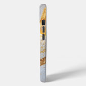 大理石ホワイト シック ゴールドラメ モノグラム Case-Mate iPhoneケース (裏面 / 左)
