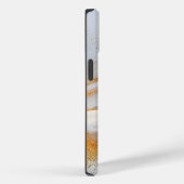 大理石ホワイト シック ゴールド ラメ モノグラム Case-Mate iPhoneケース (裏面 / 右)