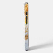 大理石ホワイト シック ゴールド ラメ モノグラム Case-Mate iPhoneケース (裏面 / 左)