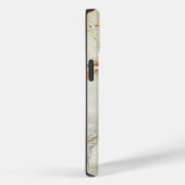 大理石ホワイト シック ゴールド ラメ モノグラム Case-Mate iPhoneケース (裏面 / 右)