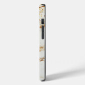 大理石ホワイト シック ゴールド ラメ モノグラム Case-Mate iPhoneケース (裏面 / 左)