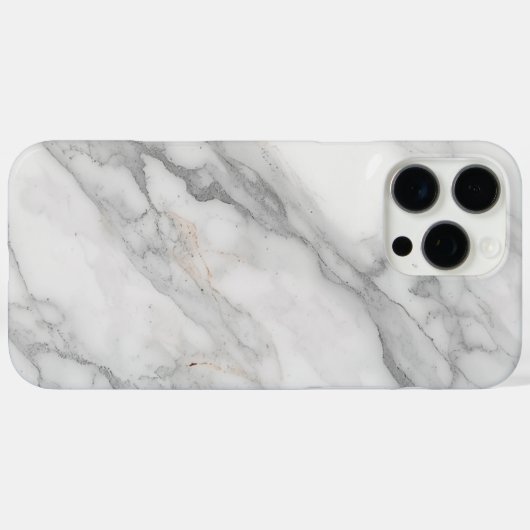 大理石ホワイト Case-Mate iPhoneケース (裏面 (横))