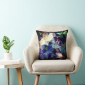 大理石ポリゴンパターン。メリークリスマス!スロー クッション (椅子)