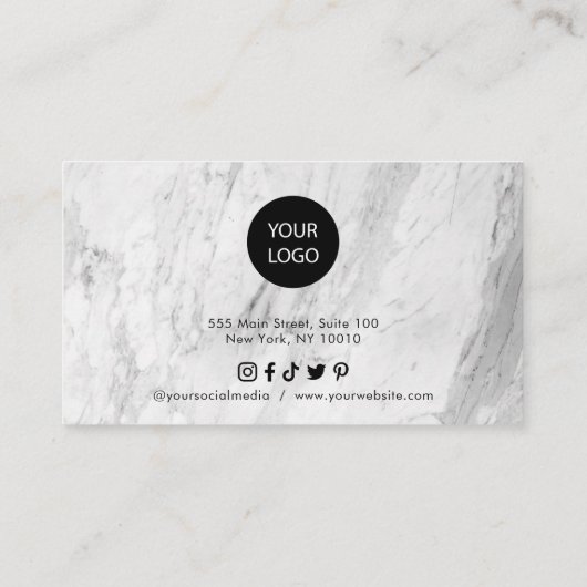大理石ミニマリスト 名刺 (裏面)