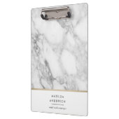 大理石ミニマルと金ゴールドの幾何学 クリップボード (左)