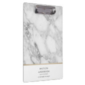 大理石ミニマルと金ゴールドの幾何学 クリップボード (右)