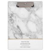 大理石ミニマルと金ゴールドの幾何学 クリップボード (正面)