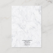 大理石ミニマルエレガントジュエリーイヤリング表示 名刺 (裏面)