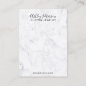 大理石ミニマルエレガントジュエリーイヤリング表示 名刺 (正面)