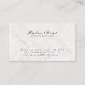 大理石ミニマルモダンリストロゴの名刺 名刺 (裏面)