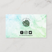 大理石メイクアップヘアロゴロイヤリティカード 名刺 (裏面)