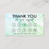 大理石メイクアップヘアロゴロイヤリティカード 名刺 (正面)