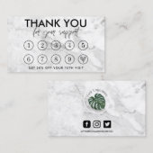 大理石メイクアップヘアロゴロイヤリティカード 名刺 (正面/裏面)