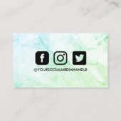 大理石メイクアップヘア感謝していロイヤリティカード 名刺 (裏面)